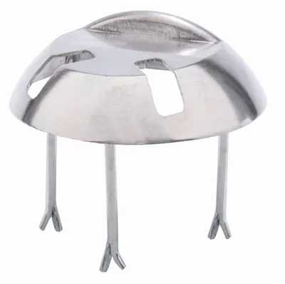 Image de Alberts 210953 Support d'inertie, à bétonner, avec trous oblongs, fonte d'aluminium, Ø205 x 65 mm