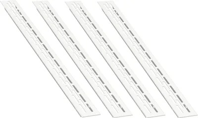 Produktbild von 4 x sossai Aluminium Lüftungsgitter Slim 37,5 x 2,4cm in Weiß BeLüftungsgitter Slim Türgitter Stegblech Abluft