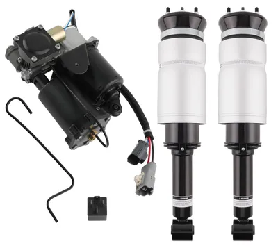 Image de 2 amortisseurs avant + compresseur de suspension pneumatique pour Land Rover Discovery 3 4 L319