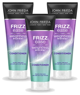 Imagen del producto de 3 unidades de acondicionador John Frieda Frizz Ease Weightless Wonder, 250 ml cada uno. Paquete económico