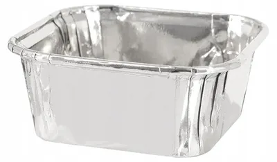 Produktbild von PartyPal Quadratische Backförmchen Silber 10 Stück