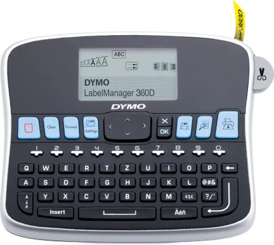 Produktbild von DYMO LabelManager 360D Professionelles Beschriftungsgerät | Etikettiergerät mit QWERTZ Tastatur | Einfache Textbearbeitung | für D1 Etiketten in 6, 9, 12, 19 mm Breite