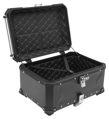 Produktbild von Motorrad Topcase 65L - Heckkoffer - Wasserdicht - Sicherheitsschloss - Großes Volumen für Helm und Gepäck - Aluminiumlegierung - Schwarz