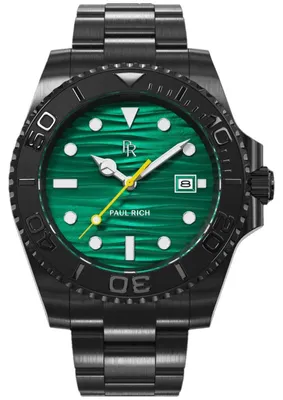 Produktbild von Paul Rich PR-46712 Herrenuhr Crystal Bay Midnight Reef Black Green 40mm 5ATM