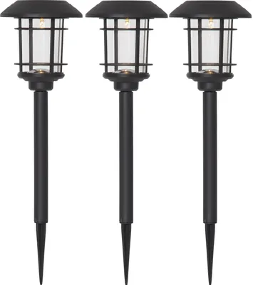 Produktbild von Star Trading Bollard, Außen-Bodenbeleuchtung, Schwarz, IP44, Garten, Dämmerungssensor, LED