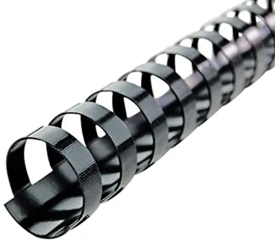 Produktbild von GBC CombBind Plastikbinderücken A5, schwarz, 12mm (100), Schwarz, 95 Blätter, Polyvinylchlorid (PVC), A5, 1,2 cm, 100 Stück(e)