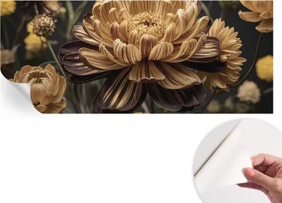 Produktbild von Selbstklebende Wandtapete - Dekorative Tapete für Wohnzimmer - Klebefolie für Wandbilder - Tapetenfolie für Wanddekoration - 208x146 cm - Florale Eleganz