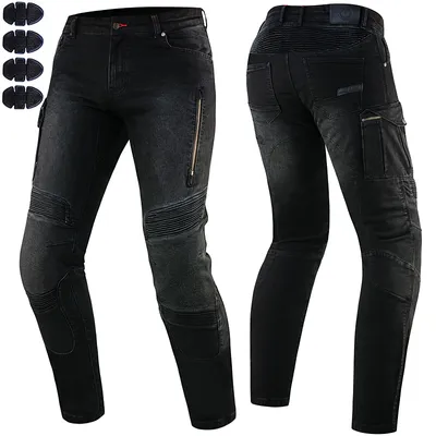 Obrázek produktu pro Kalhoty na motorku | REBELHORN VANDAL TWILL | Ventilated Slim Fit Motorcycle Jeans Cargo with Protectors Biker Men W28/L32