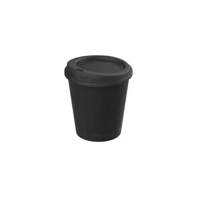 Image de Gobelet à café sans BPA "ToGo" 200 ml - Gobelet réutilisable au goût neutre - Gobelet Coffee-to-go 100 % recyclable avec fermeture sûre - Noir