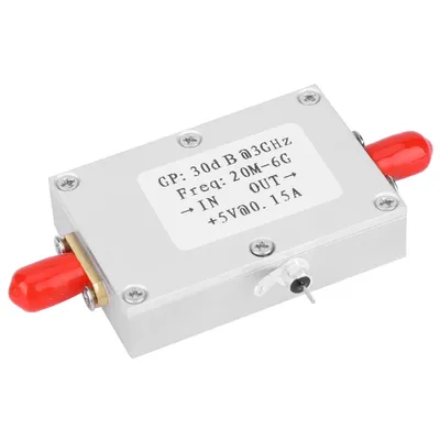 Zdjęcie produktu dla Wzmacniacz RF o niskim poziomie szumów i szerokopasmowym wzmocnieniu 30dB LNA 20M-6G Komponenty elektryczne