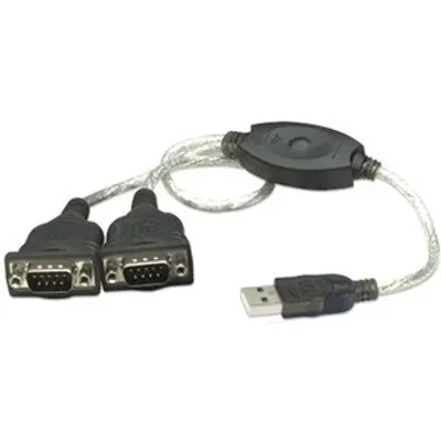 Produktbild von Manhattan 174947 45 cm DB-9/USB Datentransferkabel für Computer, Notebook, Barcode-Scanner, Modem, Digitalkamera, Kartenleser, Amateurfunk, GPS, CNC-Maschine, Teleskop, Stickmaschine, ... - Zweiter Anschluss: 1 x USB 1.1 Type A - Male - 115 kbit/s - Golden Beschichteter Kontakt