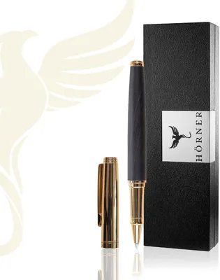 Productafbeelding van Legno ebbenhout rollerbalpen - Elegante geschenkdoos - Schrijfkleur blauw - Lijndikte M 0,7 mm - Hoogwaardig etui