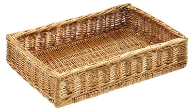 Produktbild von Kobolo Dekorativer großer Auslagekorb aus geflochtener Weide in dem Maßen 60x40x12 cm