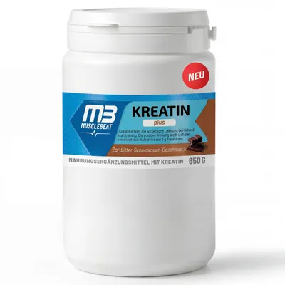 Produktbild von Musclebeat Plus Kreatin Zartbitter-Schokoladen-Geschmack, vegan, 650 g
