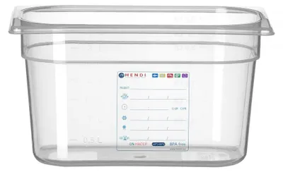 Obrázek produktu pro Hendi kontejner GN1/4 Profi Line o objemu 4 litry a průhledný z polykarbonátu