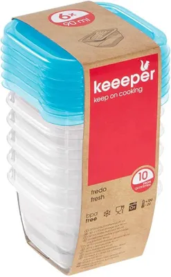 Produktbild von Keeeper 6er Set Vorratsdosen 6x90ml BPA-frei