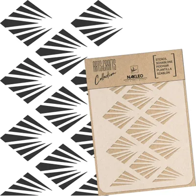 Produktbild von Malschablone für Handwerk A5 15x21cm, Art Deco Palme Muster, Wiederverwendbare Kunststoff DIY & Scrapbooking Zeichenschablone