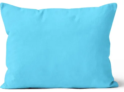 Imagen del producto de Funda de cojín de microfibra, 50x70 cm, azul medio