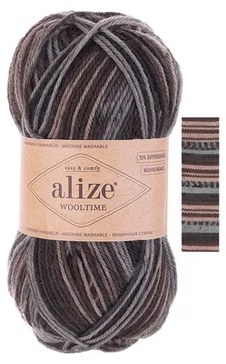 100g Sockenwolle Alize Wooltime Kaffeezauber