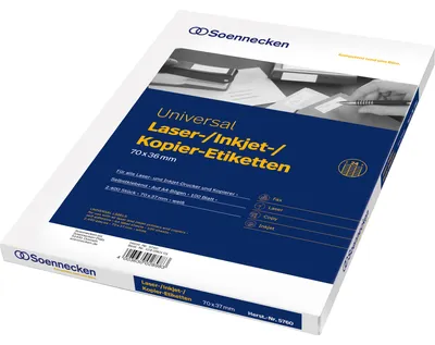 Produktbild von Etikett 5760 70x37mm weiß 2.400 Stück Packung mit 10 Stück