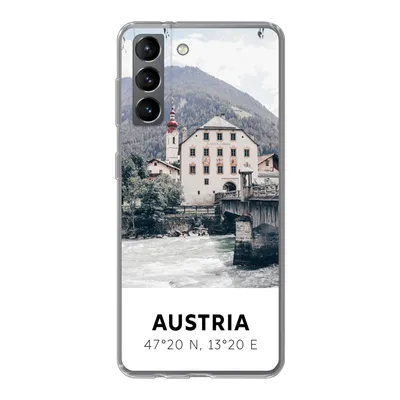 Produktbild von MuchoWow® Handyhülle Schutzhülle Hülle für Samsung Galaxy S21 Österreich - Wasser - Alpen Silikon Softcase Handy Hülle - Softcase