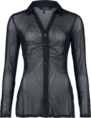 Produktbild von KIHILIST by KILLSTAR Langarmhemd Damen After The After Mesh Shirt schwarz S