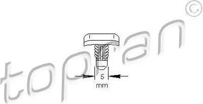 Produktbild von TOPRAN Clip Zier- / Schutzleiste 103 307 für VW POLO (9N_) GOLF II (19E 1G1)