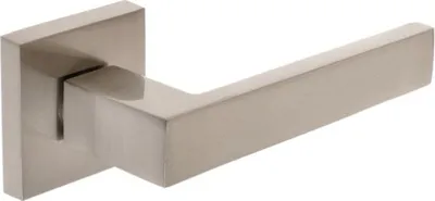 Immagine prodotto di Maniglia per porta KUCHINOX QUBIK con rosetta quadrata, finitura nichel satinato