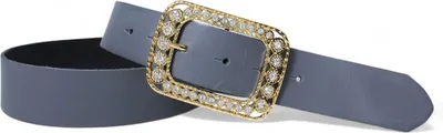 Produktbild von Ledergürtel Damen Echtleder 4 cm, goldene Strass-Schnalle, Gürtel FRONHOFER