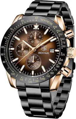 Obrázok produktu pre pánske hodinky chronograf quartz hodinky muži dátum kalendár vodotesné náramkové hodinky muži šport s modrou/čiernou ciferník elegantné