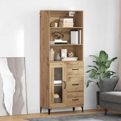 Produktbild von vidaXL Highboard Artisan-Eiche 69,5 x 34 x 180 cm Holzwerkstoff