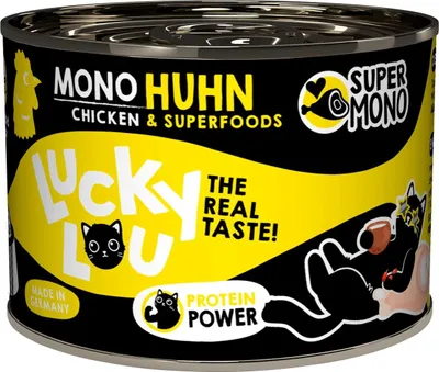 Produktbild von Lucky Lou SuperMono Huhn Katzenfutter Katzennassfutter Nassfutter Katze monoprotein