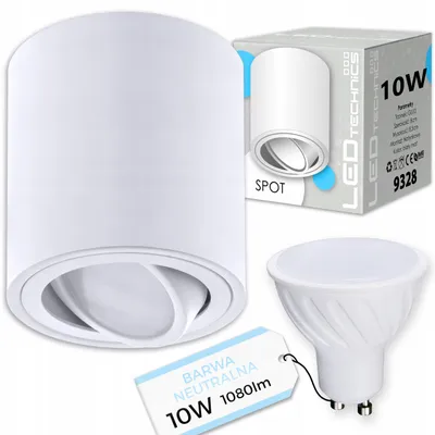 Produktbild von LEDTechnics Aufbaustrahler GU10 10W tralweiß LED Lampe