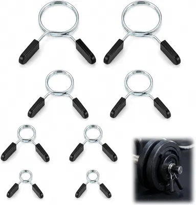 Obrázok produktu pre Uzávery na činky 8 ks, 25 mm až 50 mm, oceľ, pre silový tréning