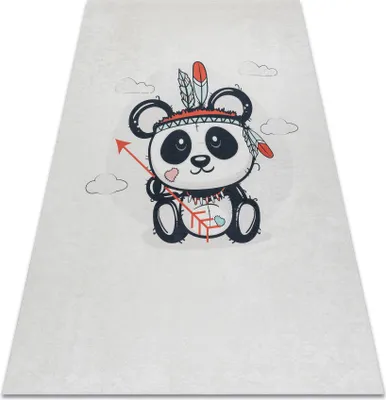 Obrázek produktu pro BAMBINO 1129 mycí kobereček panda pro děti protiskluz - krém béžový 80x150 cm