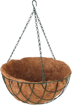 Image de Pot de fleurs 25cm avec garniture en fibres de coco Pot suspendu