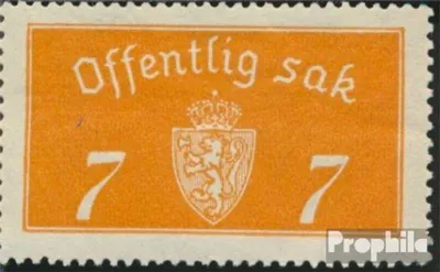 Produktbild von Briefmarken Norwegen 1933 Mi D11II postfrisch Dienstmarke Wappen