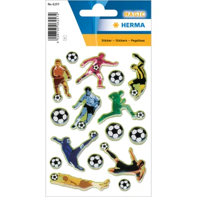 Zdjęcie produktu dla Herma 6257 6257 Sticker MAGIC Fußballer In Aktion, Stone