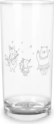 Produktbild von Mr. & Mrs. Panda Glas Waldtiere Aloha 200 ml - Transparent - Geschenk, Wald, Cocktailglas, Igel, Musik, Lustige Sprüche, Bär, Longdrinkglas, Hase, Trinkglas, Tumbler