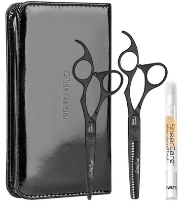 Produktbild von Olivia Garden - SilkCut - Matt Black Edition - Friseurschere-Set