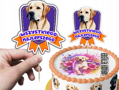 Produktbild von Tortenstecker Kuchendeko Geburtstag - Hund Hunde Labrador Retriever