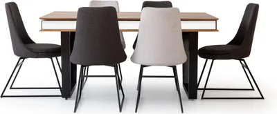 Produktbild von Esszimmer Gruppe Essgarnitur Esstisch Tisch 6x Lehnstühle Stuhl Stühle 7tlg