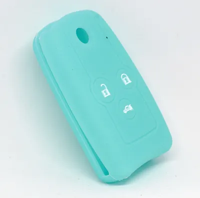 Produktbild von Auto Schlüssel Hülle Silikon Schutz Cover Fluoreszierend Blau kompatibel mit Honda Accord Jazz Civic CR-V 3 Tasten Klappschlüssel