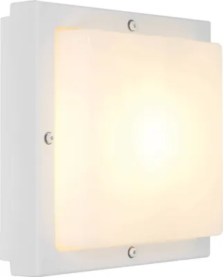 Image de Luminaire extérieur E27 blanc - Plafonnier/mural LED remplaçable 611180