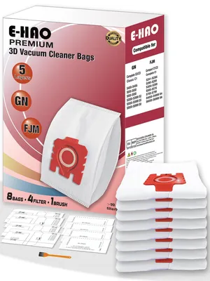 8er-Pack Staubsaugerbeutel für Miele FJM/GN, C1-C3, S8-S2