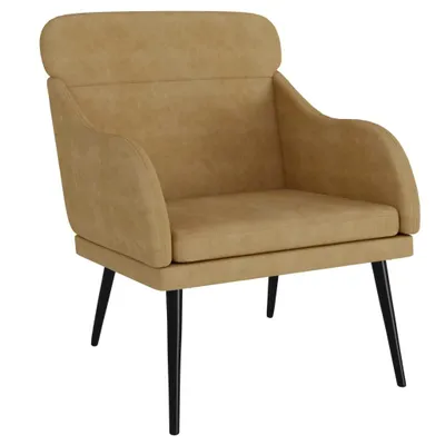 A studio shot of a single armchair.