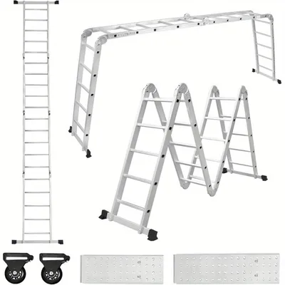 Produktbild von Mehrzweckleiter - Aluminiumleiter - Klappleiter - Stehleiter - Arbeitsplattformleiter