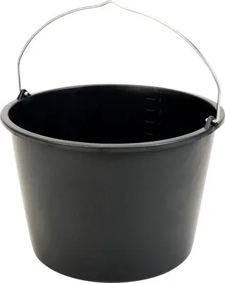 Obrázek produktu pro Stavební vědro PE kulaté černé s držadlem ∅ 373 mm 20 l