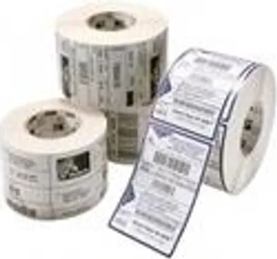 Produktbild von Zebra PolyO 3100T, Weiß, Selbstklebendes Druckeretikett, Gestanztes Etikett, Rolle, Polyolefin, Wärmeübertragung