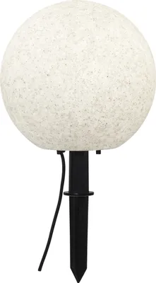 A close-up, studio shot of a garden light.